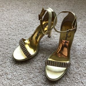 Formal gold high heels